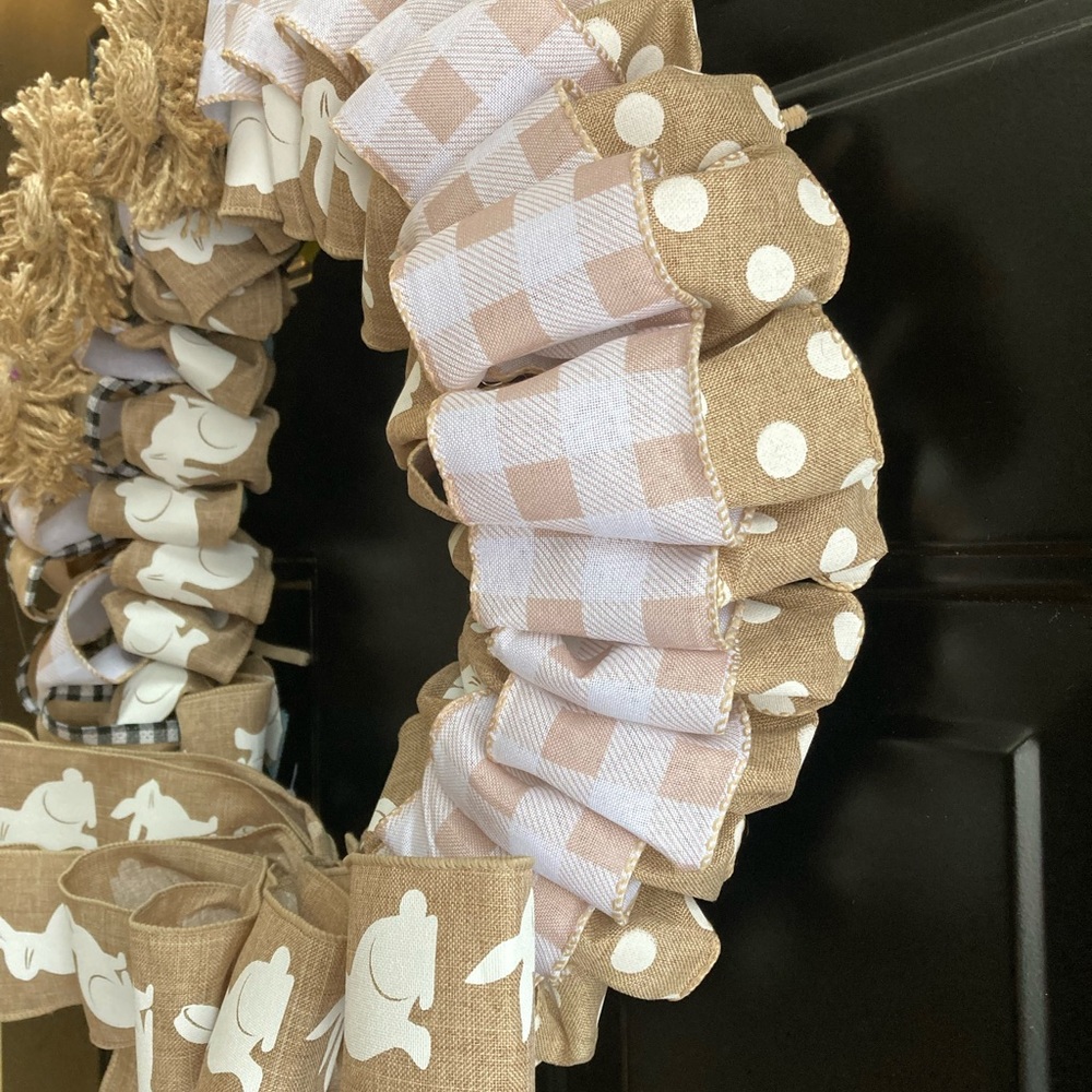 Rustic ribbon wreath